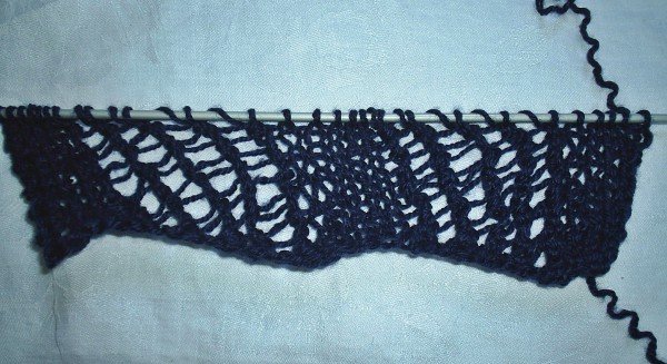 Lace stricken mit Lochmuster